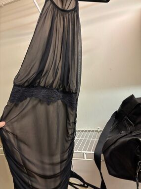 VENUS Sheer Black Lace Chemise